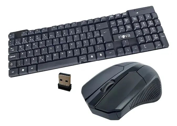 Kit Teclado e Mouse Sem Fio Inova - Foto 3