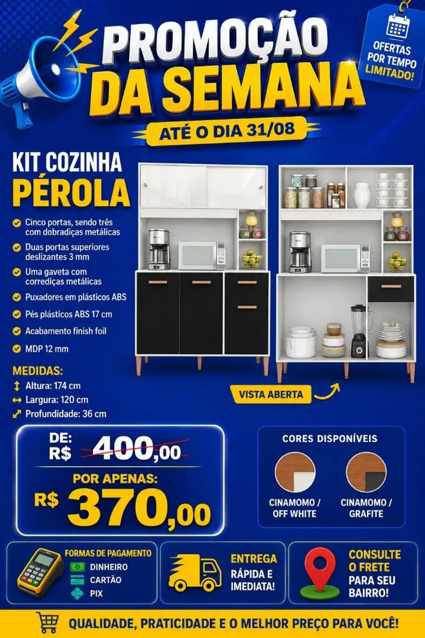 Kit cozinha pérola 