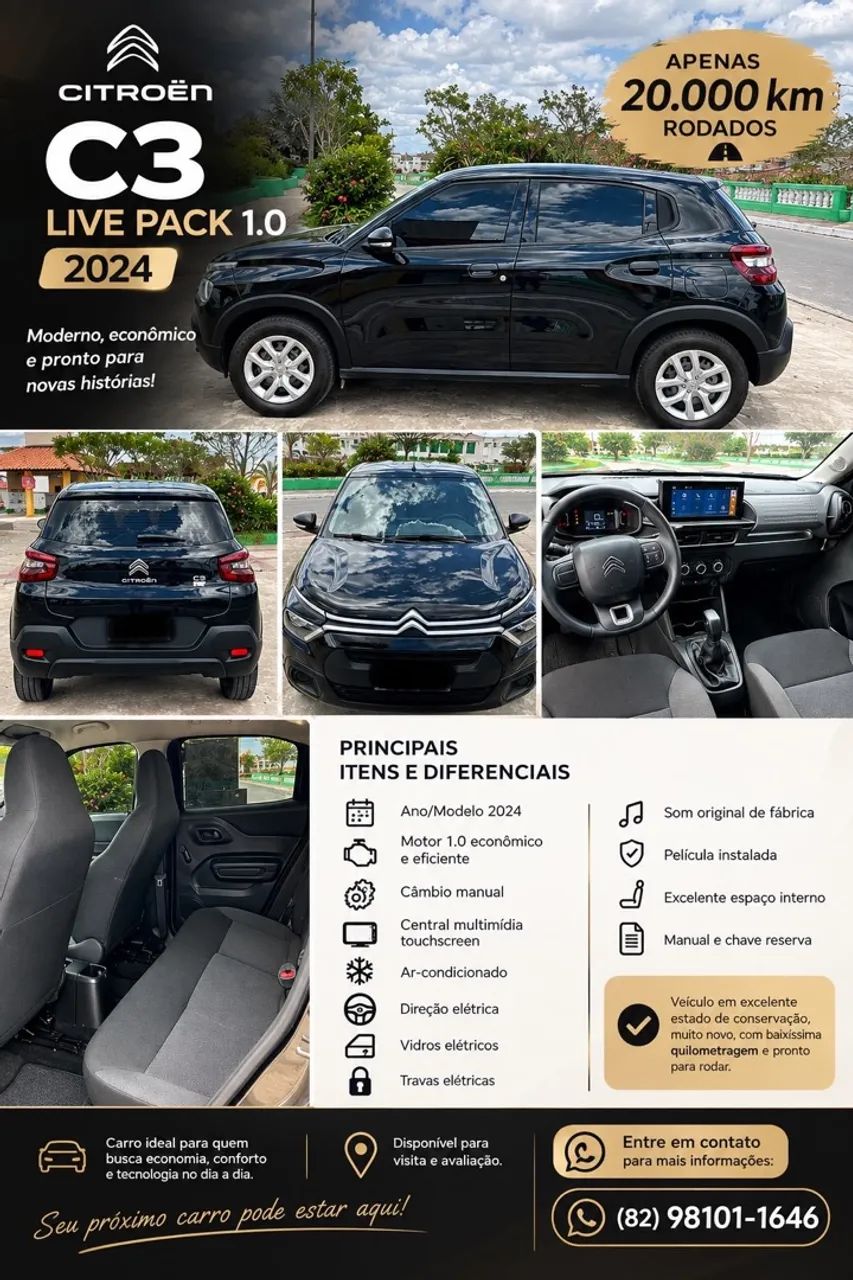 Citroën C3 LIVE 1.0 FLEX 6V 5P MEC. 2024