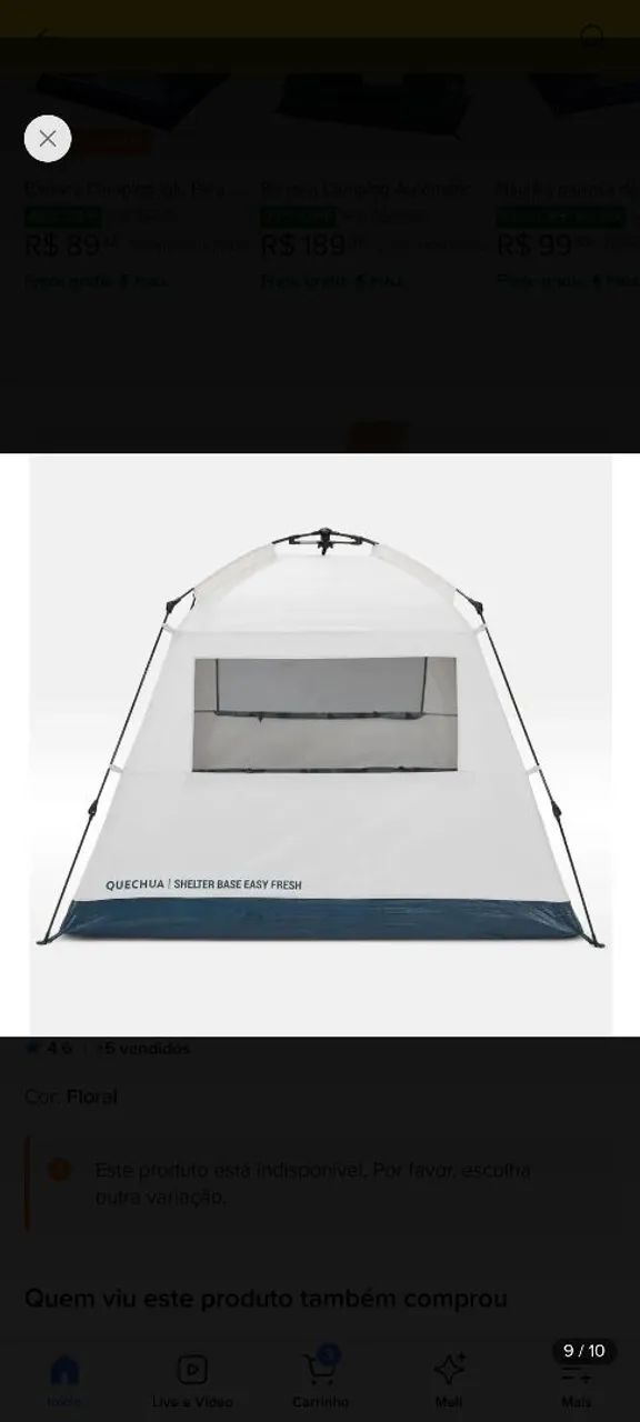 Barraca Quechua Base Easy Fresh - 4 pessoas - Foto 3