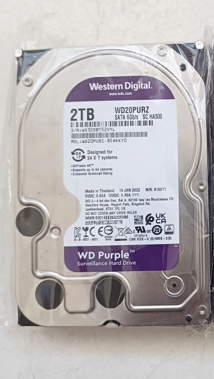 Hd wd 2TB Purple cftv dvr nvr cpu  - Foto 3
