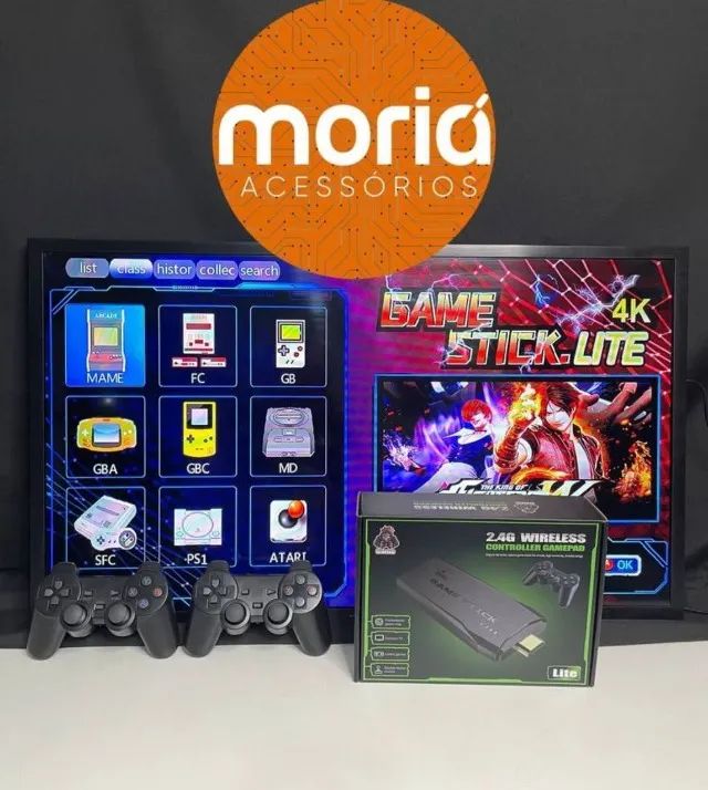 Vídeo Game Stick M8 4K +10Mil Jogos com 2 Controles Sem Fio - Foto 3