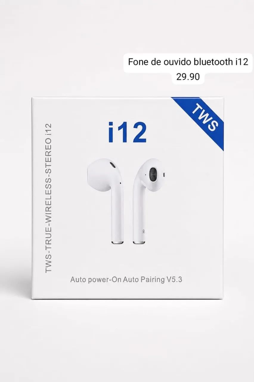 Fone bluetooth i12 