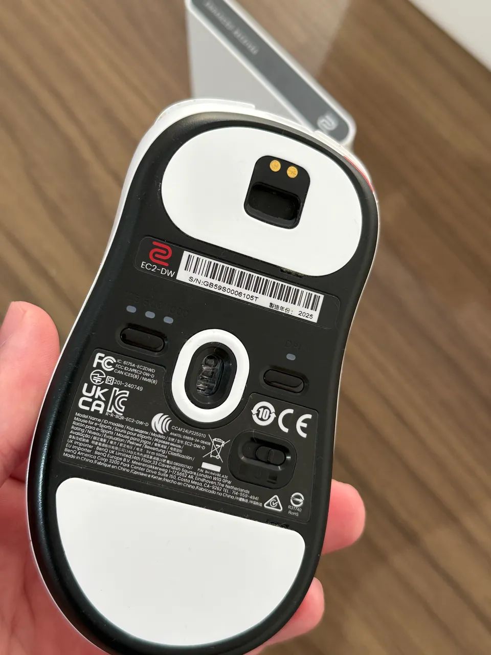 Mouse Zowie EC2-DW 60g branco - Foto 5