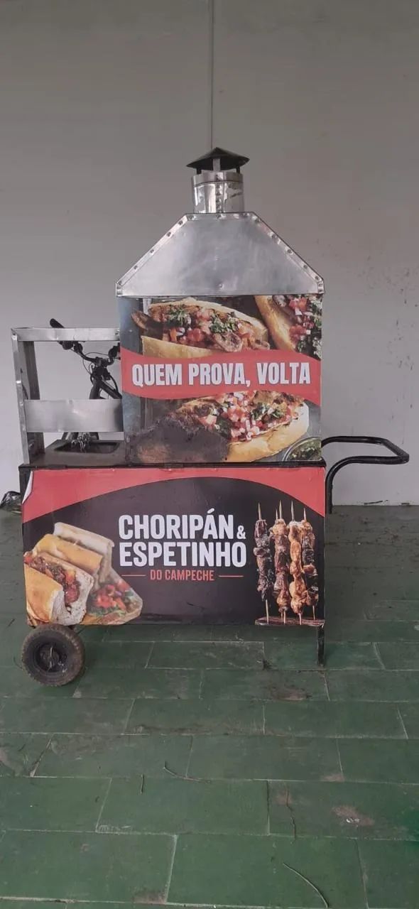 CARRINHO DE CHORIPAN E ESPETINHO PRONTO PARA TRABALHAR - Foto 3