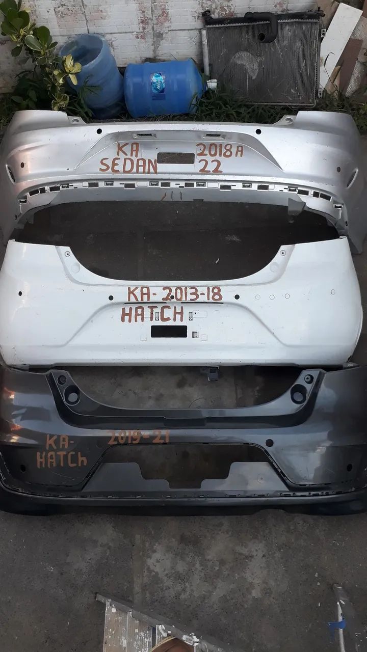 Parachoques traseiro Ford ka originais hatch e sedan aparti R$400