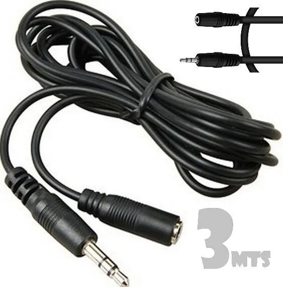 Kit 10 Cabo Extensor P2 Áudio Fone de Ouvido Microfone Headset Macho Femea Extensão - Foto 2