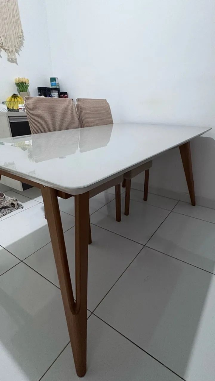 Mesa de vidro temperado 8 lugares  - Foto 5