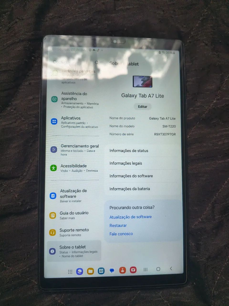 Vendo Tablet Samsung A7 lite top e conservado  - Foto 4