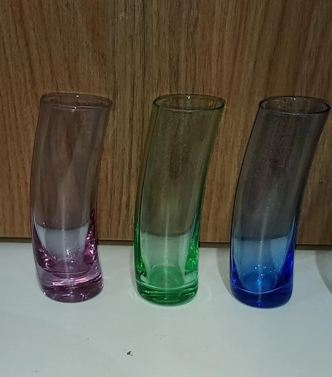 5 copos antigo curvado para shot de vidro - Foto 2