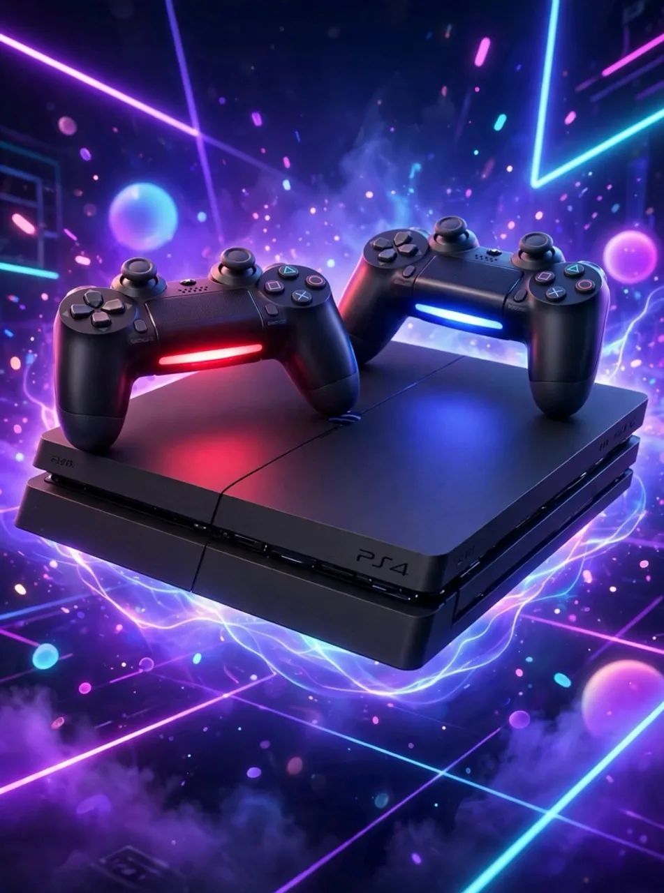 PS4 SLIN COM 2 CONTROLES 