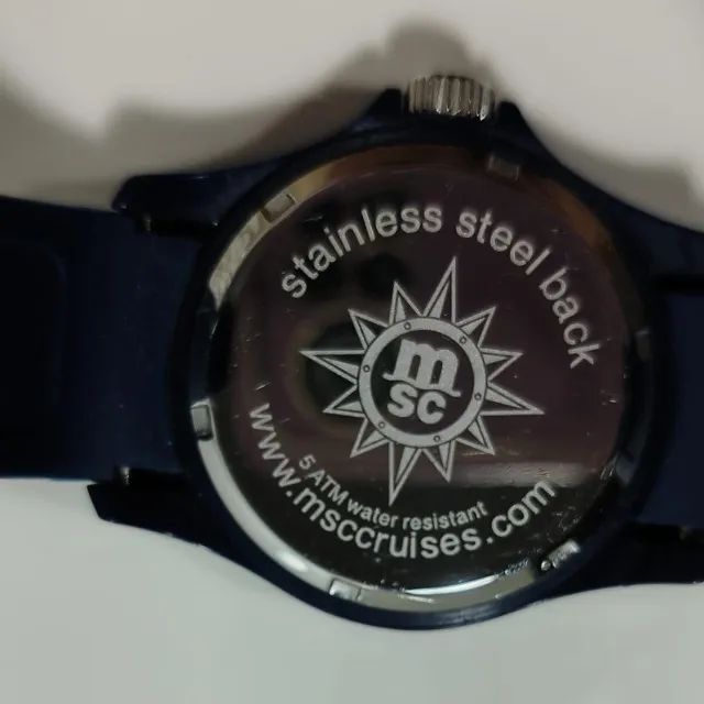 Relógio de pulso da marca MSC Cruises Azul com pulseira de silicone - Foto 2