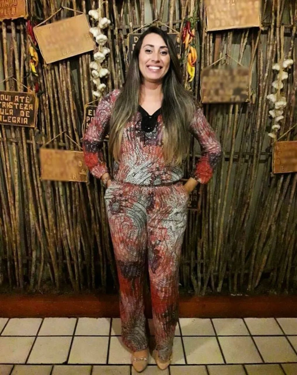 Macacão estampado 