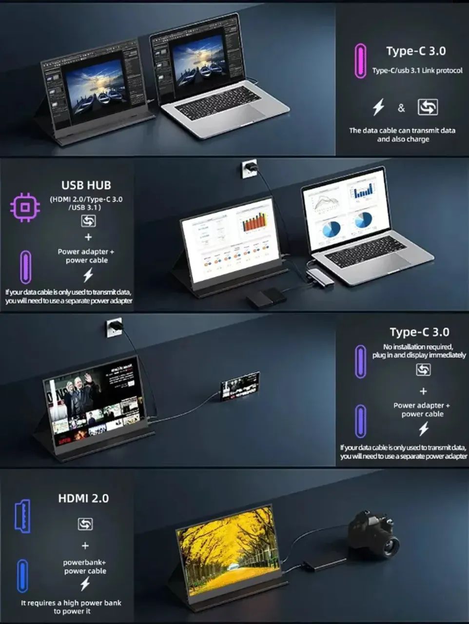 Monitor Portátil 2K 14 polegadas - Foto 4