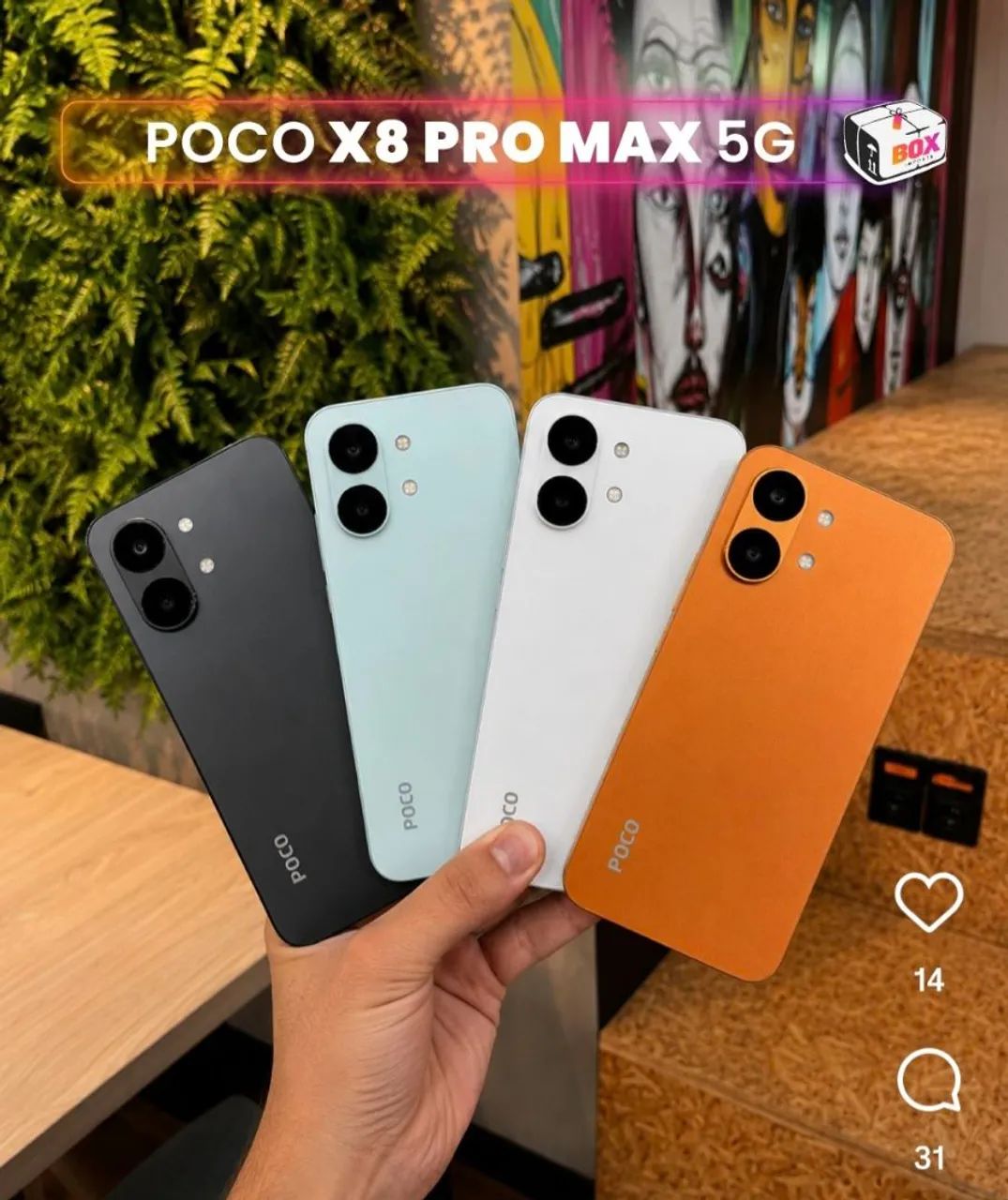 Poco X8 pro max 12/256 - laranja pronta