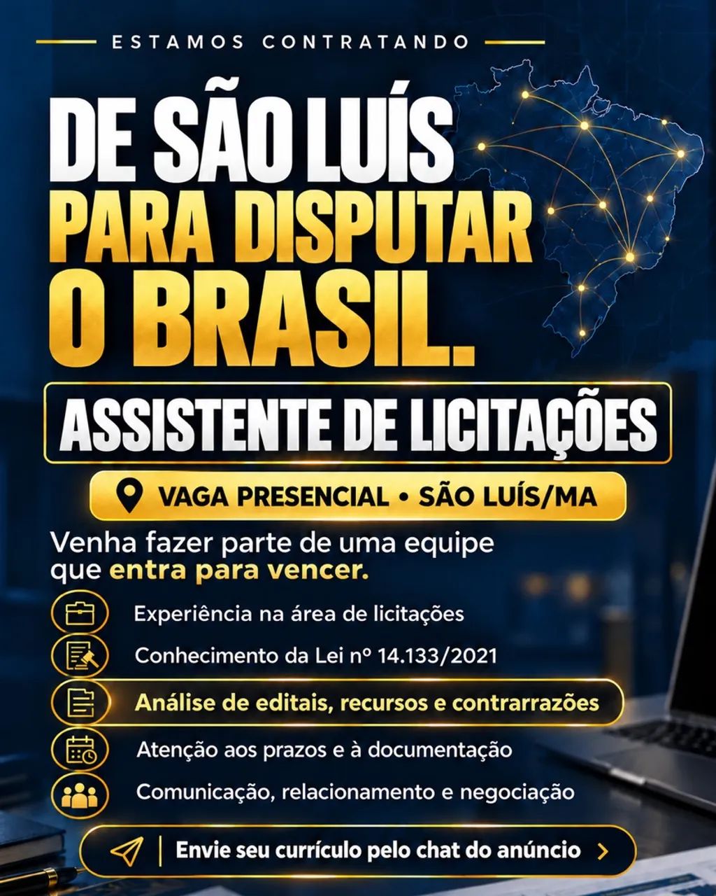 Assistente de licitação. COD##1040