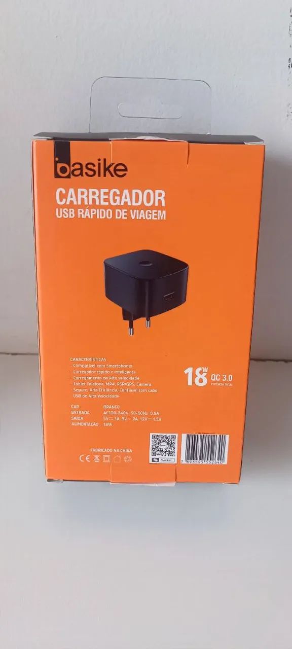 Carregador Basike Rápido 18W - V8- CAR-9001 - Foto 2