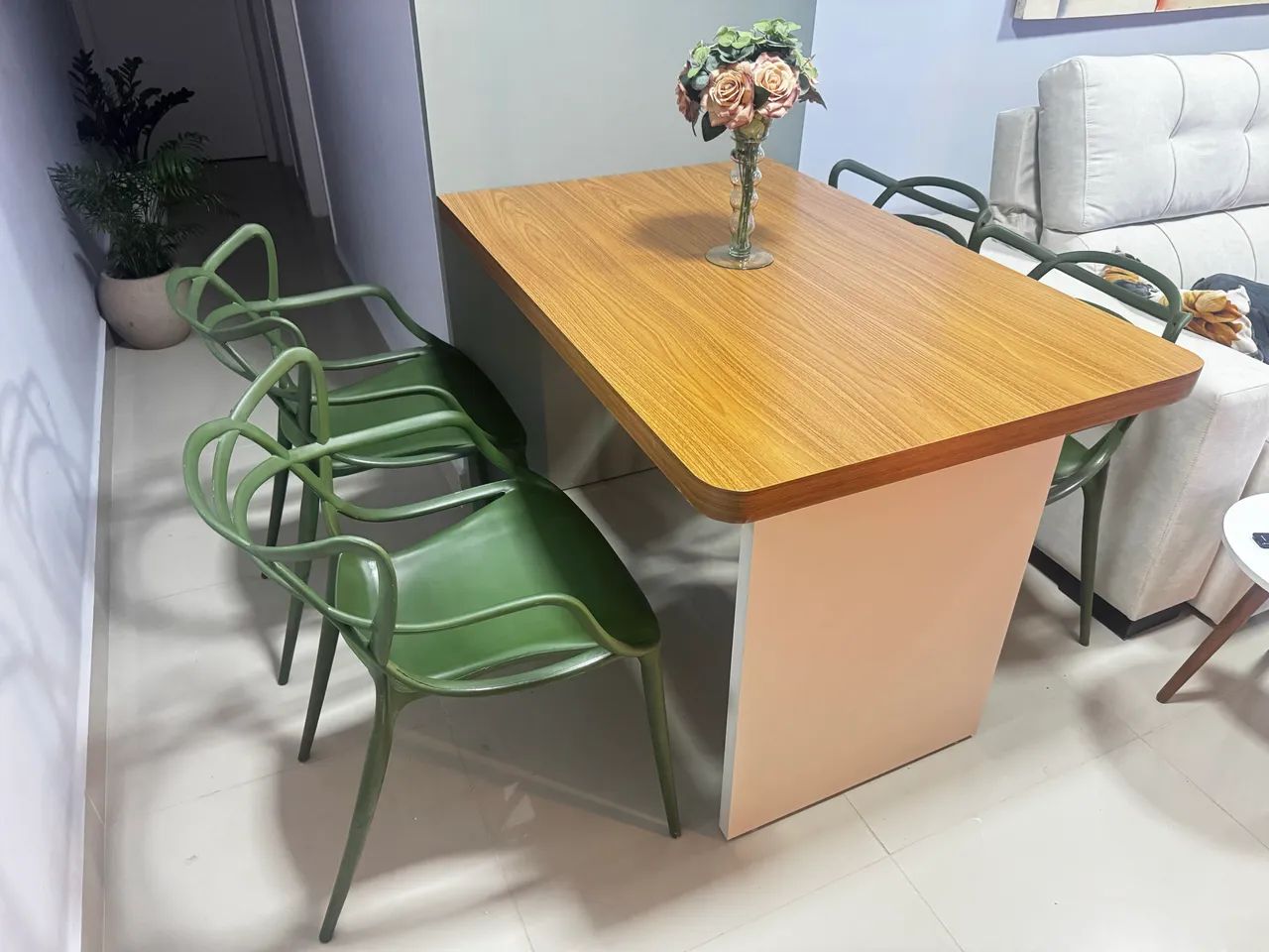 4 Cadeiras Verdes Modernas - Ótimo Estado