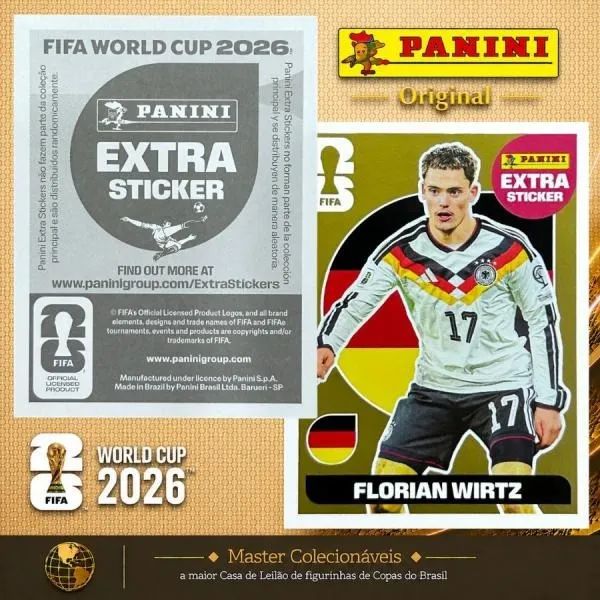 Figurinha Extra Ouro Florian Wirtz Alemanha Copa 2026