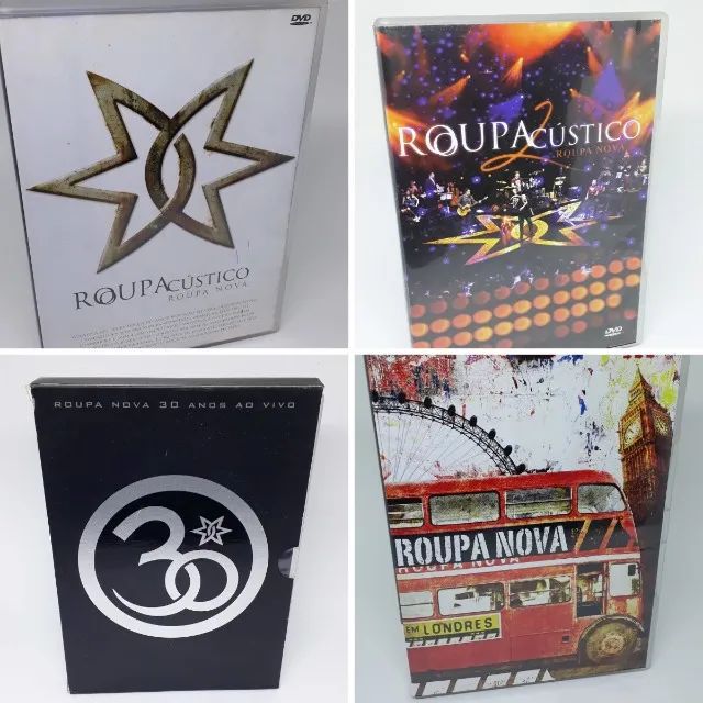 Coleção 4 DVDs Roupa Nova - Acústicos, 30 Anos e Londres (Original)