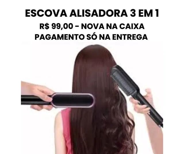 ESCOVA SECADORA 3 EM 1 - NOVA - Foto 2