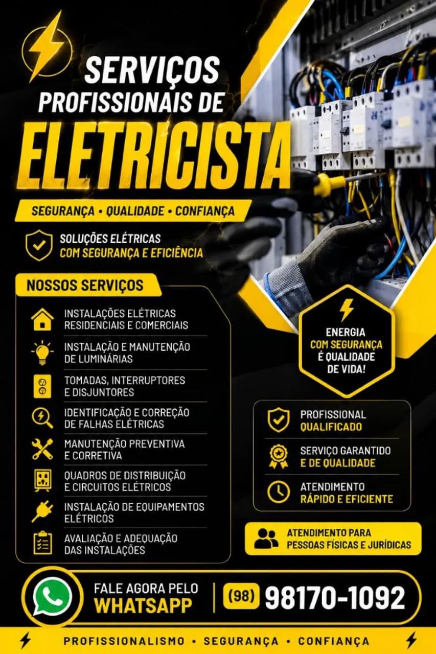 Eletricista 24 horas.