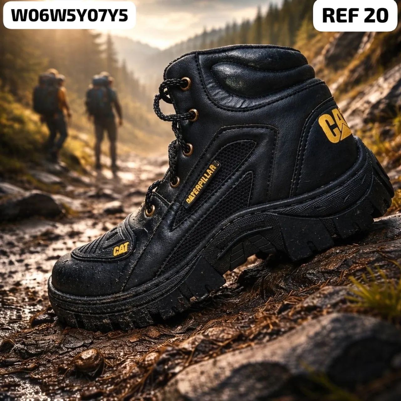 Bota Caterpillar preta a pronta entrega 