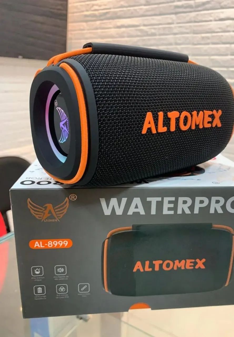 Caixa de som Bluetooth Portátil Altomex 30 w com LED RGB
