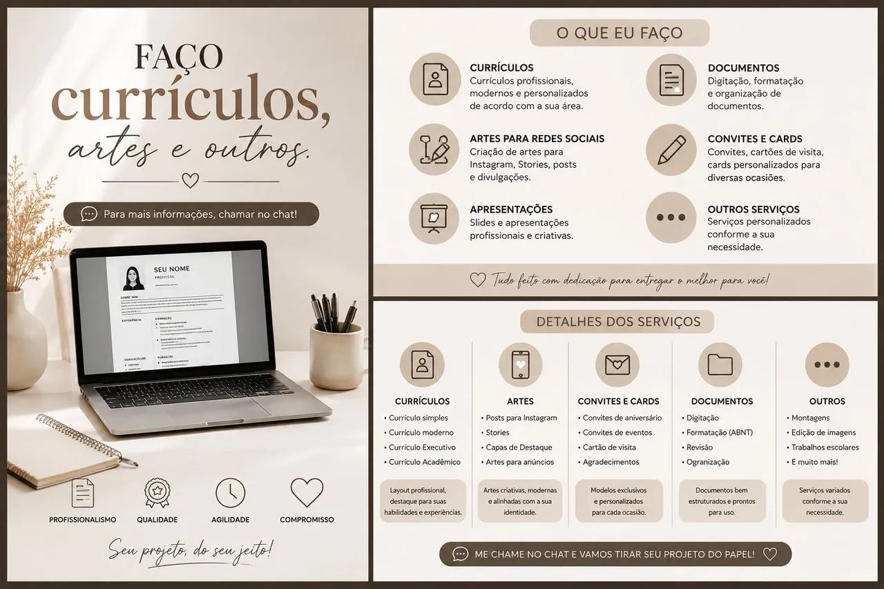 Montagem de currículos, banners, edições e outros  - Foto 2