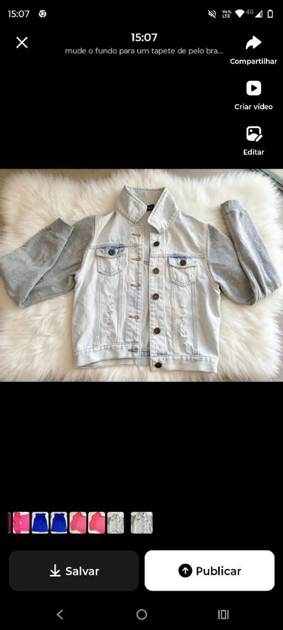 Jaqueta jeans feminina 