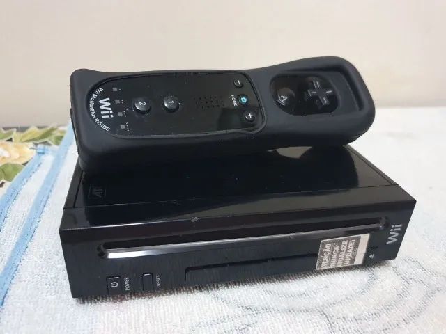 wiiブラック Console Nintendo Wii Black Piano completo com todos os acessórios