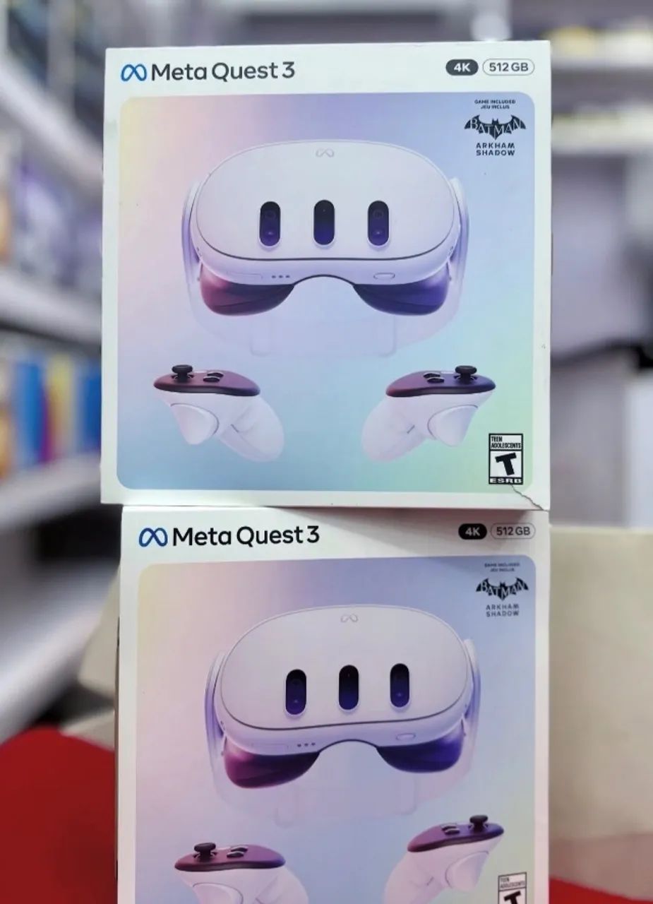 Meta Quest 3 4K 512GB Óculos de realidade virtual lacrado com nota