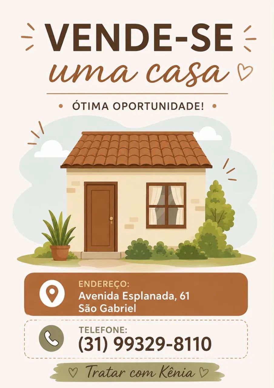 Vende-se uma casa 