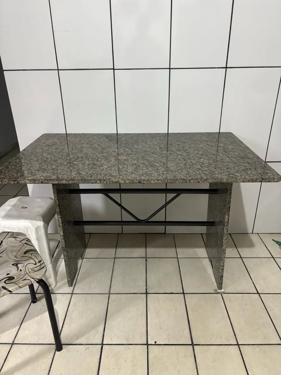 MESA DE GRANITO CINZA