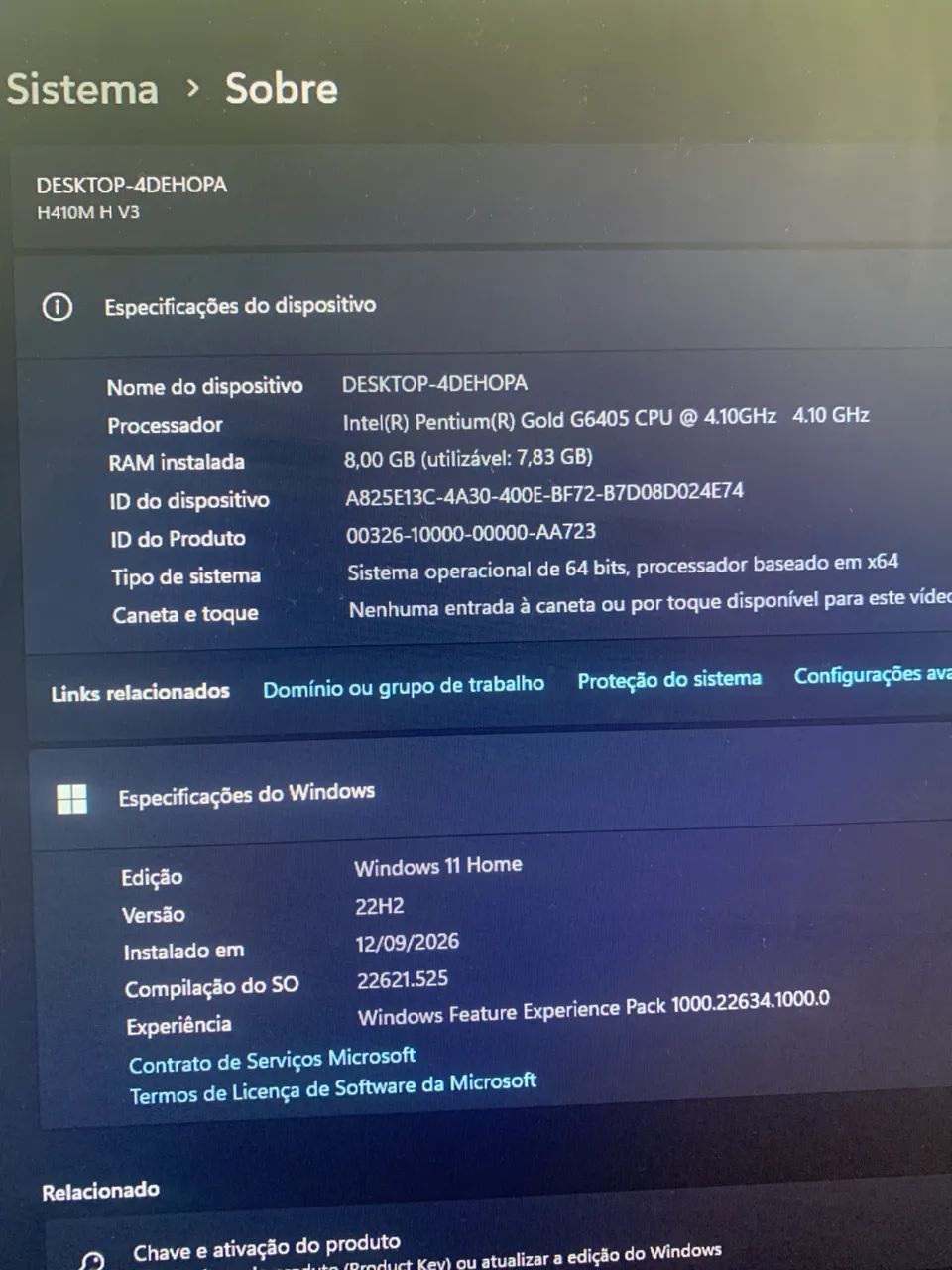 PC Intel 10 Geracao G6405 8GB DDR4 SSD 240GB - Foto 2