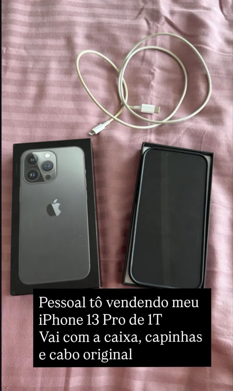 iPhone 13 Pro 1Tb saúde da bateria 76% - Celulares e Smartphones