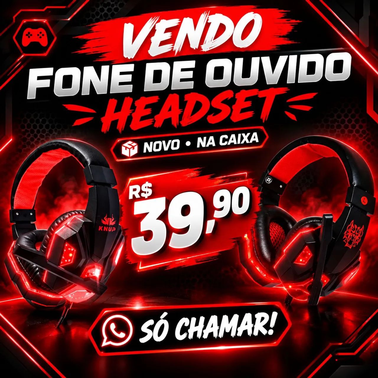 Vendo fone headset novo (na caixa)