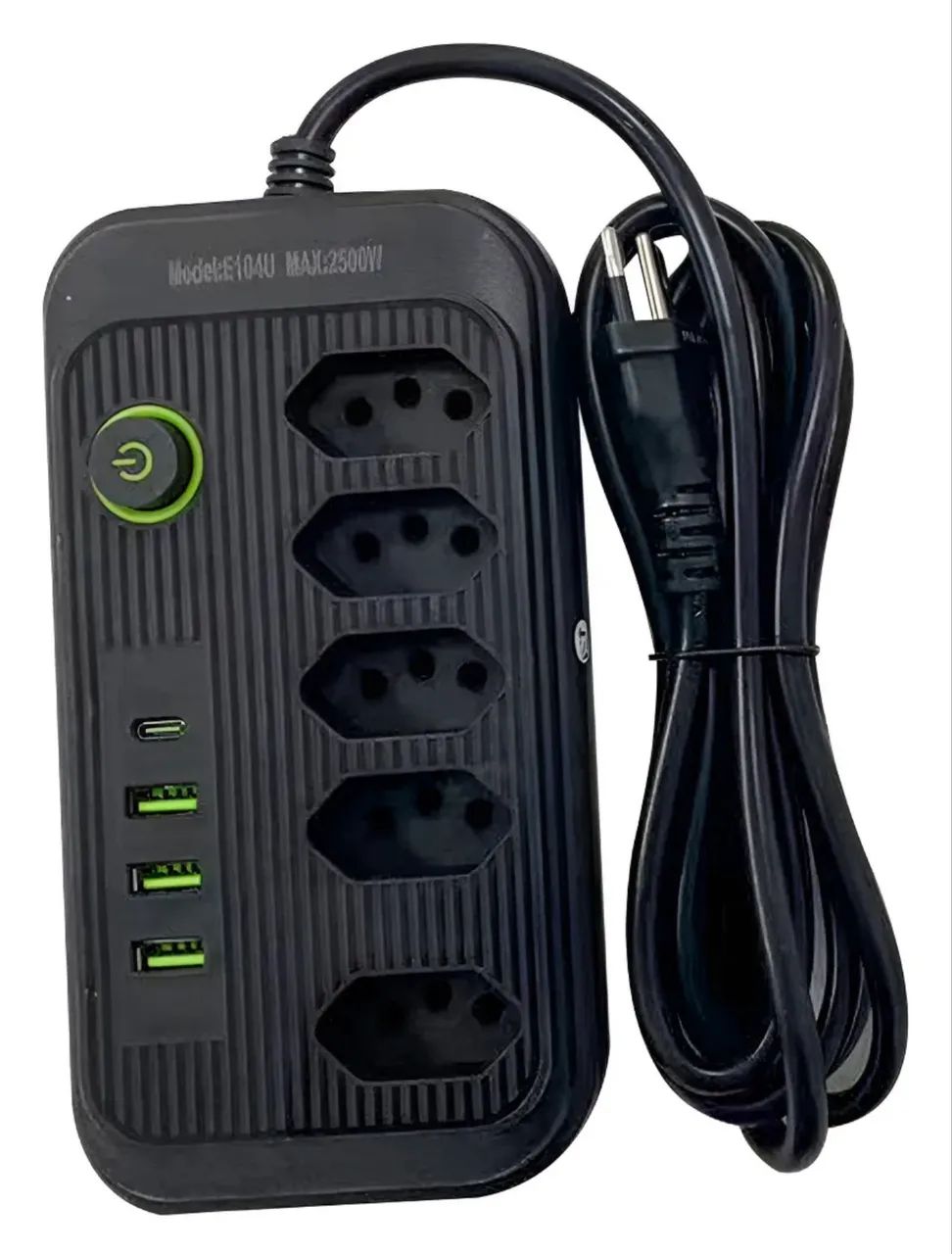 Extensao bivolt Com USB-C