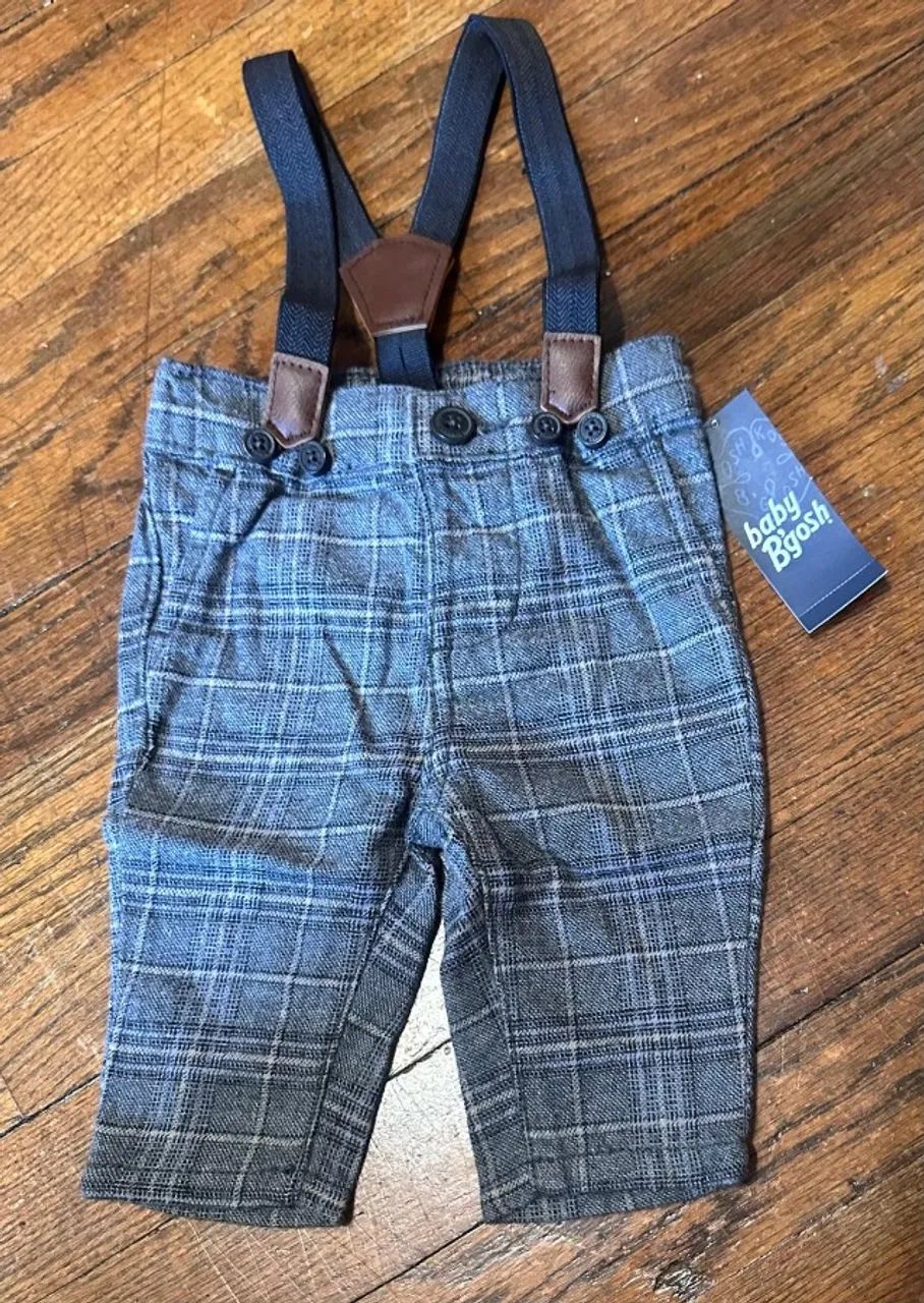 Calça com suspensorio Oshkosh tamanho 3 meses Importada (nova) - Foto 2