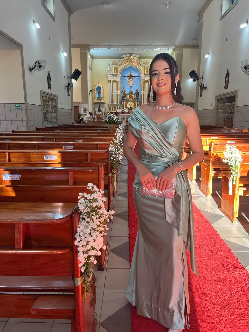 Vendo vestido verde oliva madrinha de casamento 