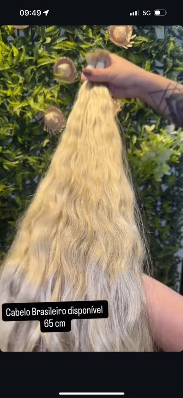 Cabelo Brasileiro Loiro 65cm