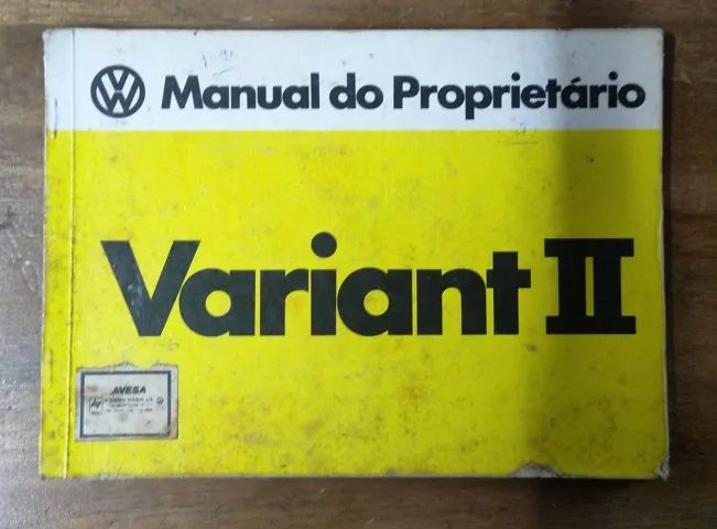 MANUAL DO PROPRIETÁRIO VARIANT 2 