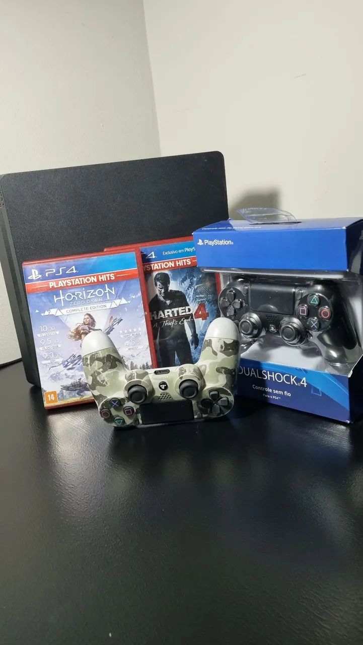 Ps4 Slim 1TB Completinho com 2 controles, 2 jogos e cabos  - Foto 2