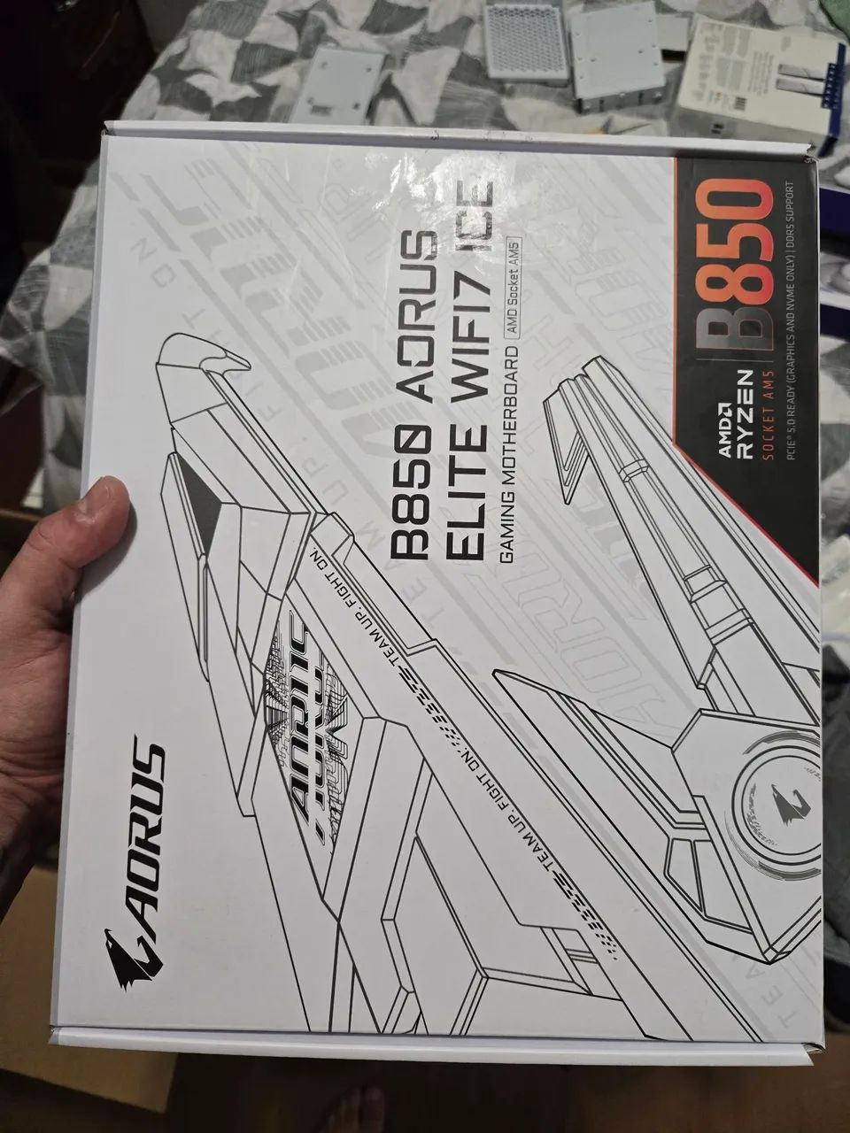 Placa mãe Gigabyte B850 Aorus Elite Ice