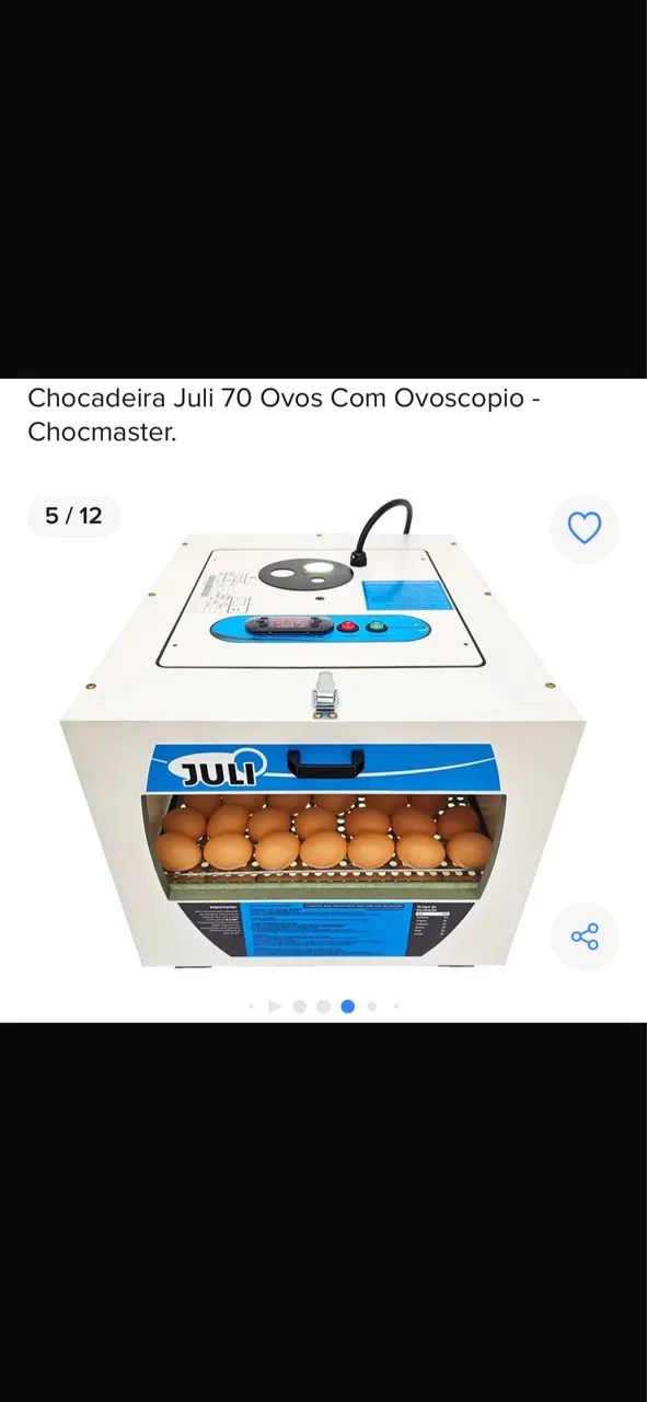 Chocadeira Juli 70 Ovos Com Ovoscopio - Chocmaster. - Foto 2