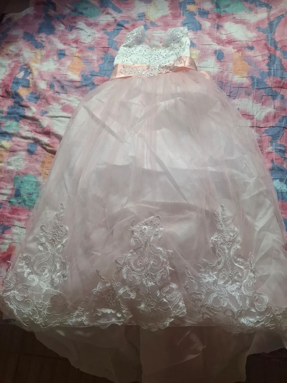Vestido rosa elegante 