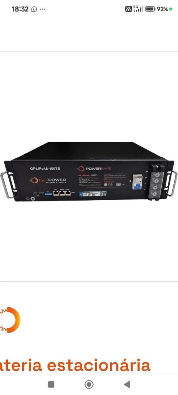 VENDO... BATERIA LÍDIO. GETPOWER 48V. 100ah