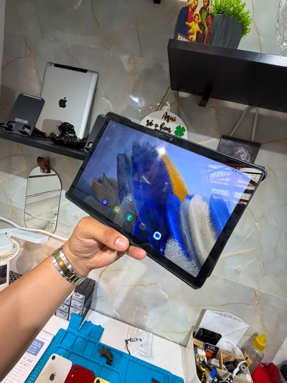 Tablet Samsung com display original, com a troca de tela, touch funionando normal. - Foto 5