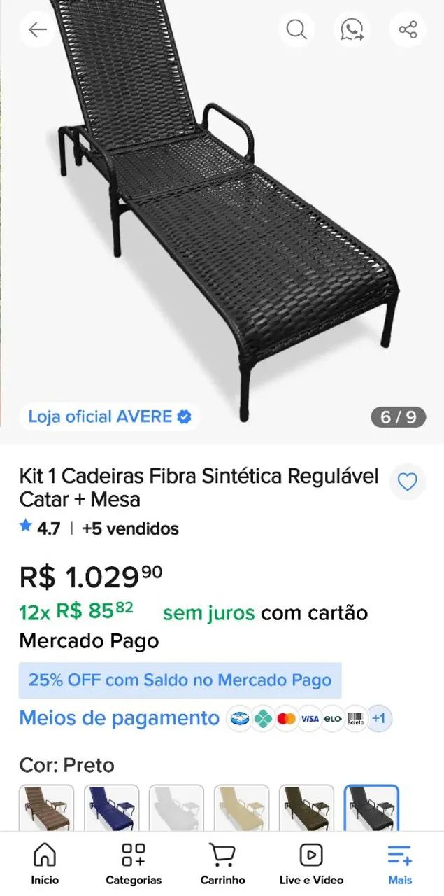 Espreguicadeira piscina 