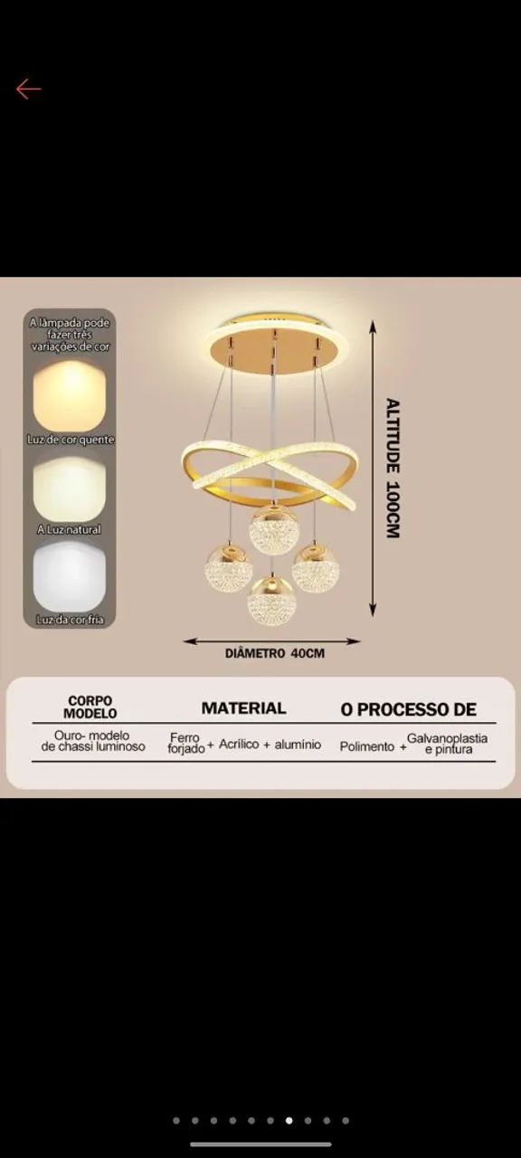 Luminária pendente - Foto 2